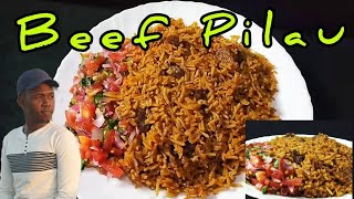 How to make beef pilau at home  Simple pilau recipe  Kenyan beef pilau  how to make brown pilau [upl. by Cochard]