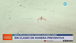 Vaciaron matafuegos en la Escuela Alejandro Carbó y suspenden las clases [upl. by Eiramanitsirhc]