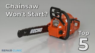 Top Reasons Chainsaw Wont Start — Chainsaw Troubleshooting [upl. by Ellasal573]