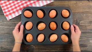 Put the eggs in a muffin tin a hack to try [upl. by Denten856]