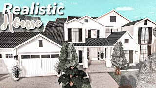 Realistic Suburban House Bloxburg Speedbuild [upl. by Galliett]