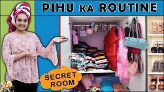 PIHU KA DAILY ROUTINE  Secret Room amp Home Tour  Sunday Routine  Aayu and Pihu Show [upl. by Aristotle674]