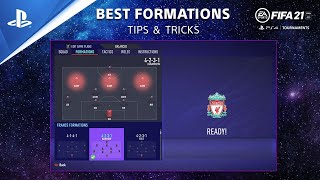 FIFA 21  Tips Tricks amp Guide The Four Best Formations  PS Competition Center [upl. by Alorac377]