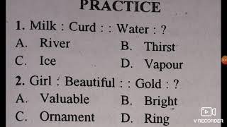 Analogy part2  practice based Questions  basis reasoning  for IV class posts under jkssb 8575 [upl. by Nallij723]