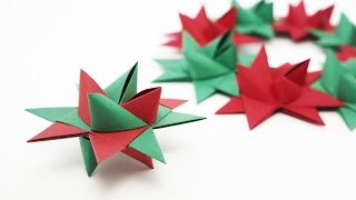 Origami Froebel Star traditional  Christmas [upl. by Ralston819]