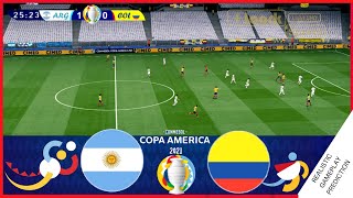 ARGENTINA vs COLOMBIA  RESUMEN  HIGHLIGHTS  Copa America 2021  Simulación amp Predicción [upl. by Amberly]