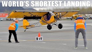 STOL Competition  World Record Shortest Landing 9 Feet 5 Inches [upl. by Maude696]