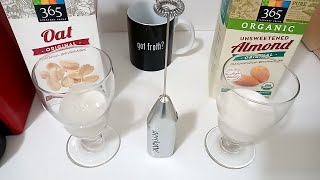 Oat Milk vs Almond Milk part 2 Frothing Test [upl. by Daggett]