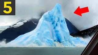 5 Icebergs Flipping Over  incredible [upl. by Ahsimed927]