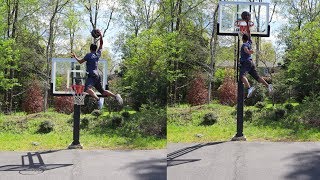 Attempting To Dunk 12 Foot Basketball Hoop [upl. by Virge609]