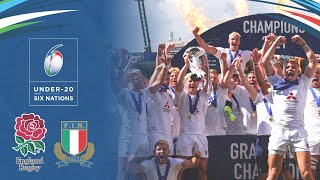 England v Italy  England Crowned Grand Slam Champions  Highlights  Six Nations Under20s [upl. by Mallory]