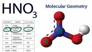 HNO3 Molecular Geometry  Shape and Bond Angles [upl. by Deth]