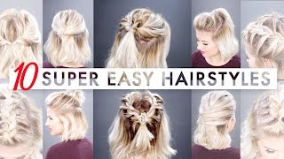 10 Easy Half Up hairstyles for SHORT HAIR Tutorial  Milabu [upl. by Cleodell]