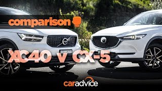 Volvo XC40 v Mazda CX5 Size and value [upl. by Ogram]