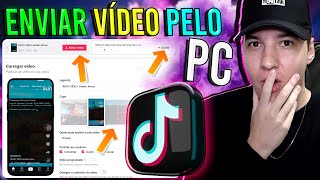 Como postar VÍDEOS no TIKTOK pelo PC [upl. by Davilman730]