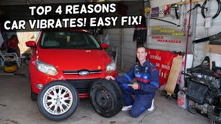 WHY CAR VIBRATES WHEN DRIVING AT HIGH SPEED EASY FIX [upl. by Cordy184]