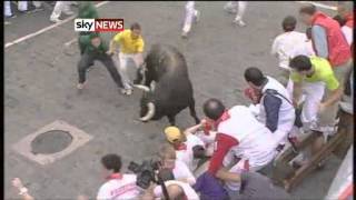 Pamplona Running Of The Bulls [upl. by Osrit]