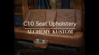 Custom Distressed Leather C10 Seat Upholstery Process Alchemy Kustom [upl. by Brianne]