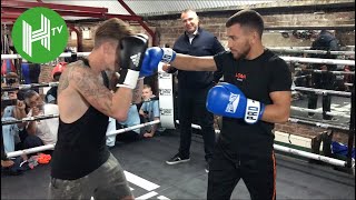 Poundforpound No1 Vasyl Lomachenko shows off his tricks of the trade to London amateur boxers [upl. by Yntrok]