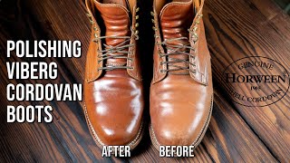 Polishing Viberg Shell Cordovan Boots [upl. by Stoffel338]