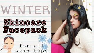 Winter Face pack for glowing skinNight Skin careSkin care hacksShortsAsla marley [upl. by Leunamme]