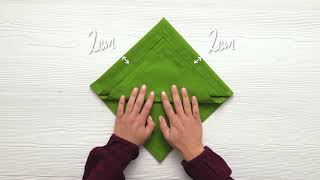 How to fold a Christmas tree napkin [upl. by Anotyal418]