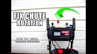 FIX A Snowblower Chute That Wont Rotate  Video [upl. by Nerraj]