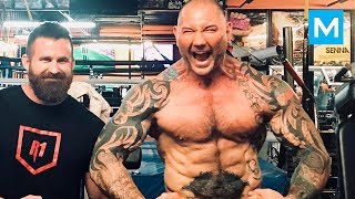 Dave Bautista Training for Avengers  Muscle Madness [upl. by Yalc]