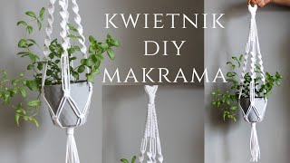 💜DIY PROSTY KWIETNIK ZE SZNURKA MAKRAMA 💜 EASY MAKRAMME PLANT HANGER [upl. by Ellenaej]