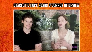 Charlotte Hope and Ruairi O’Connor on Development in The Spanish Princess 2  BGN Interview [upl. by Anilegnave]