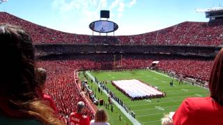 B2 Stealth Bomber flyover Arrowhead Stadium Kansas City [upl. by Eoin151]