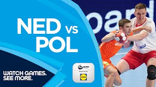 HIGHLIGHTS  Netherlands vs Poland  Round 6  Mens EHF EURO 2022 Qualifiers [upl. by Ciapas]