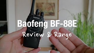 Baofeng BF88e PMR Two Way Radio Review and Range Test [upl. by Fedak]