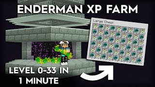 Minecraft Enderman 1 Hit Farm  Super Fast XP [upl. by Suolevram]