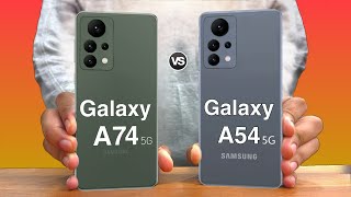 Samsung Galaxy A74 Vs Samsung Galaxy A54  Comparison [upl. by Skye]