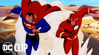 Superman Races The Flash Clip  Superman The Animated Series  DC [upl. by Bostow]