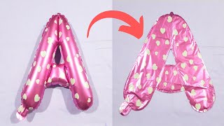 How To Deflate Foil Balloon How To Release Air From Foil Balloon Reuse Happy Birthday Foil Balloon [upl. by Roderica]