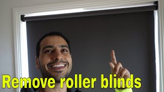 How to remove roller blinds  window blind roll take down [upl. by Neeoma]