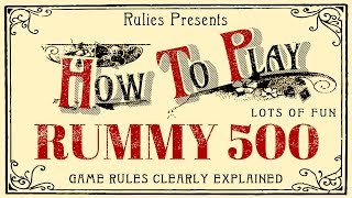 How To Play Rummy 500 card game [upl. by Calvano]