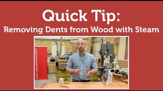 Quick Tip Removing Dents from Wood with Steam [upl. by Chladek]