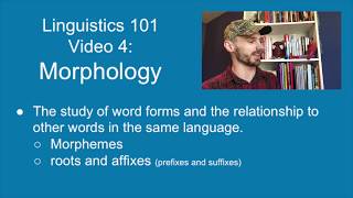 Morphology Intro to Linguistics video 4 [upl. by Mis]