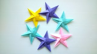 How to make Origami Star  Origami Easy [upl. by Rihat]