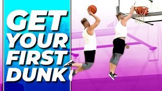 How To DUNK A Basketball For The FIRST TIME 😱 [upl. by Rianon]