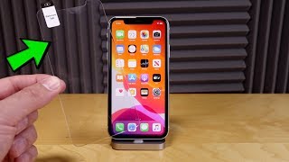 iPhone 11  How To Install Glass Screen Protector [upl. by Adnahsam235]