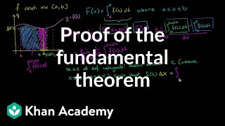 Proof of fundamental theorem of calculus  AP Calculus AB  Khan Academy [upl. by Emil309]