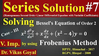 Series Solution 7 VImp  Frobenius Method  Values of m are distinct and differ by an Integer [upl. by Adriel516]