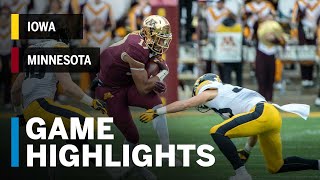 Highlights Iowa Hawkeyes vs Minnesota Golden Gophers  Big Ten Football [upl. by Egdamlat]