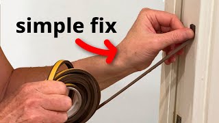 How to weatherstrip a hinge door with tape [upl. by Yaffit]