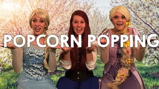 Popcorn Popping on the Apricot Tree  With Elsa Ariel and Rapunzel [upl. by Akeinahs]