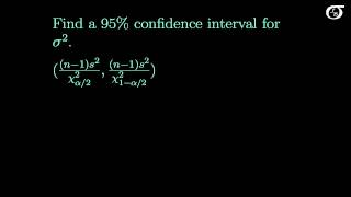 Confidence Intervals for One Population Variance [upl. by Novehc]